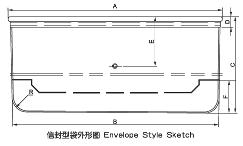 信封型袋外型图