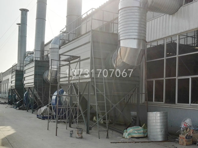 沧州青县三轮车厂焊烟滤筒除尘器安装完毕